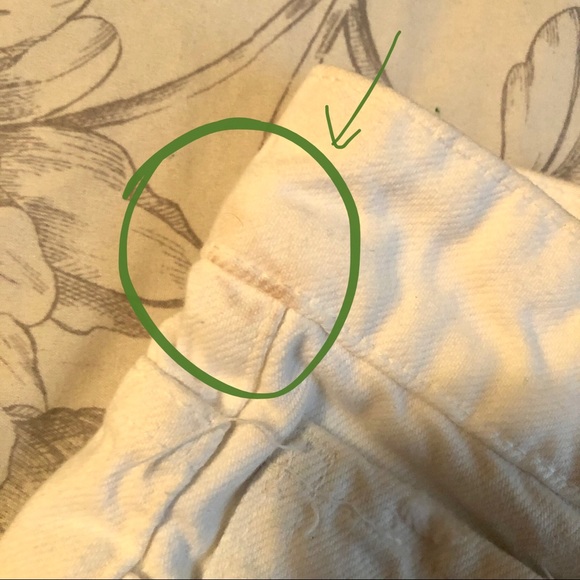 High Rise White Denim Ripped Shorts - Picture 6 of 6